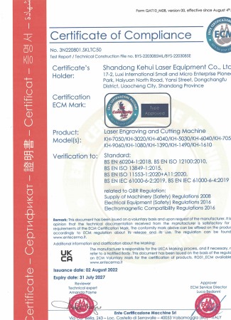 Certificate of Conformity