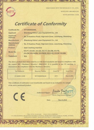 Certificate of Conformity